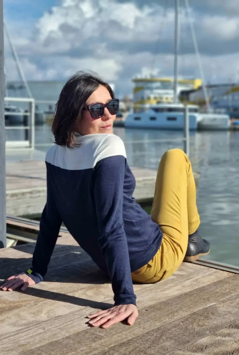 Polo Femme en Lin Manches Longues | Daily Bike