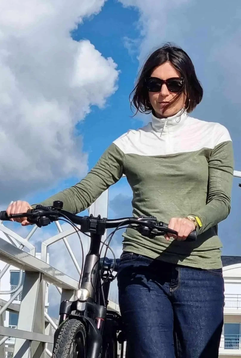 Polo Femme en Lin Manches Longues | Daily Bike – Image 2