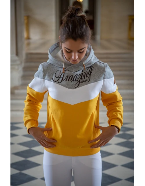 Sweat Artémis - Gis et Jaune