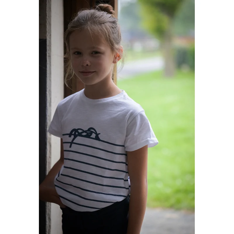 T-Shirt Harlem Eden by Pénélope Blanc & Lurex Marine - Enfant – Image 3